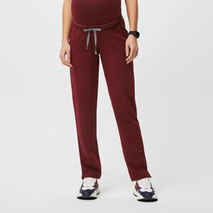 FIGS Yola Maternity Skinny Scrub Pants, Burgundy, Size S Regular, W21SW2035